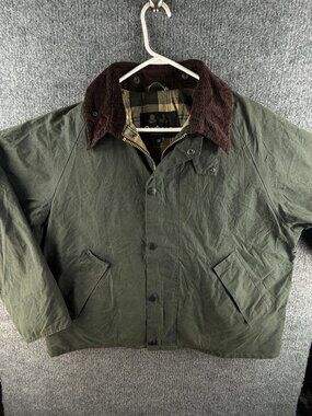 Barbour OS Transport 38 Green Fly Fishing Wading Waxed Jacket Short Spey-style